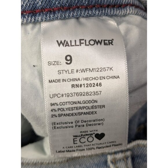 Wallflower The Fearless Curvy Super High Rise Straight Jeans Womens 9 / 29 Blue - Picture 7 of 16